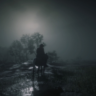 Red Dead Redemption 2 - Arthur suolla kuunvalossa