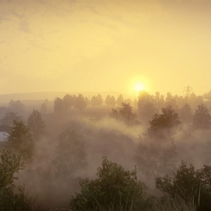 Everybody's Gone to the Rapture ja aamuinen maisema