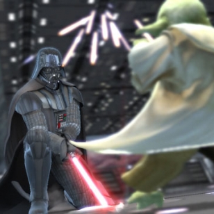 Soulcaliburin Yoda PS3:lle ja Darth Vader X360:lle