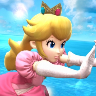 Peach seikkailee pelissä Super Smash Bros.