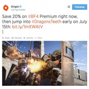 Origin vuosi itse Battlefield 4 lisäosan julkaisupäivän
