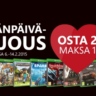 Xbox One juhlistaa ystävänpäivää pelitarjouksin