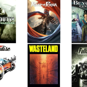 Pelikansia: No One Lives Forever, Call of Duty 4: Modern Warfare, Prince of Persia, Beyond Good and Evil, Assassin's Creed Odyssey, Far Cry 5, Burnout Paradise, Wasteland, Fallout 3, Mass Effect
