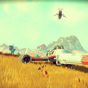 No Man's Sky, laskeutuminen keskelle heinäpeltoa